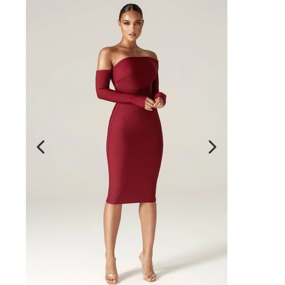 ALIEVA Shiva bandage dress maroon - Picture 13 of 15